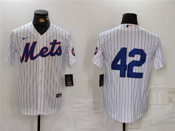 Mens New York Mets #42 Jackie Robinson White Cool Base Stitched Baseball Jersey